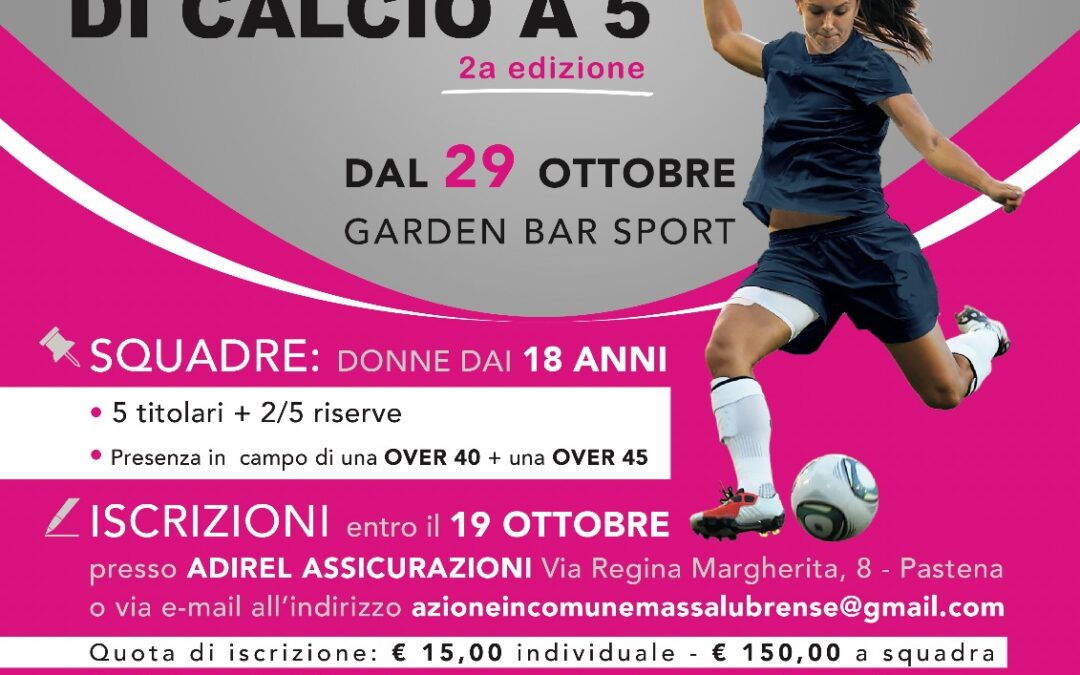 9 ottobre 2023 – TORNEO FEMMINILE DI CALCIO A5 RIATTIVIAMOCI